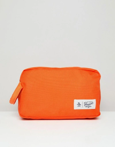 Shop Original Penguin Toiletry Bag - Orange