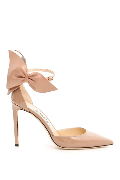 Shop Jimmy Choo Patent Kelley 100 Pumps In Ballet Pinkbeige