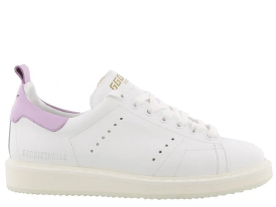 Shop Golden Goose Starter Sneakers In White/ Pink