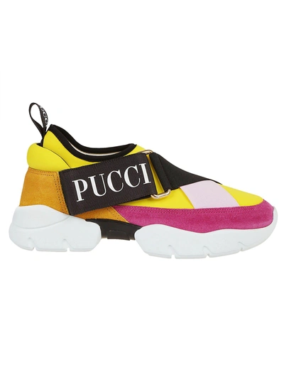 Shop Emilio Pucci City Up Slip-on Sneakers In Agiallo Fuxia Nro