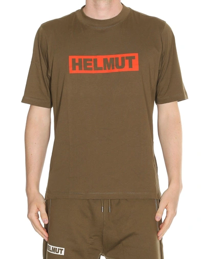 Shop Helmut Lang Logo Tall Tee In Army