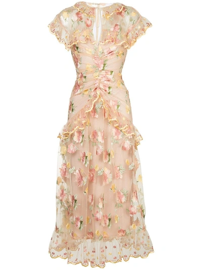 Shop Alice Mccall Floating Delicately Dress - Neutrals