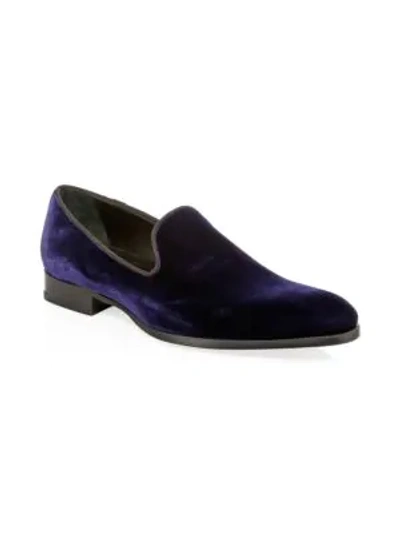 Shop To Boot New York Men's Bolton Velvet Loafers In Blue