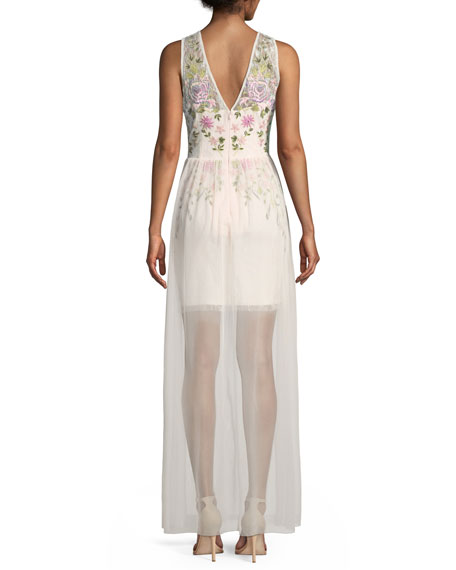 aidan mattox floral gown