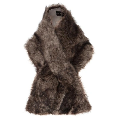 Shop Dom Goor Dark Brown Fur-effect Shearling Scarf