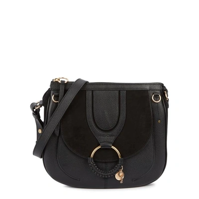 Shop See By Chloé Hana Small Leather Shoulder Bag In Black