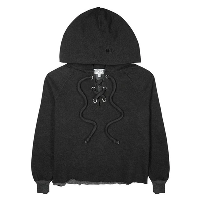 Shop Wildfox Hutton Hooded Cotton-blend Sweatshirt In Black