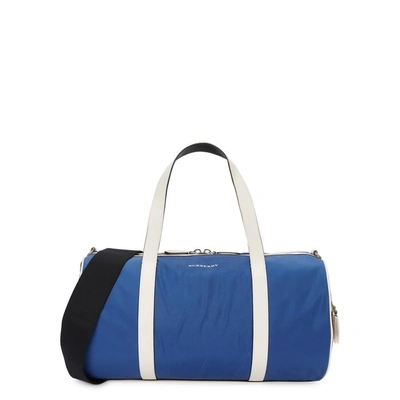 Shop Burberry Blue Vintage-checked Canvas Holdall In Dark Blue