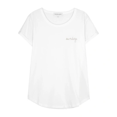 Shop Maison Labiche Sundaze White Cotton T-shirt