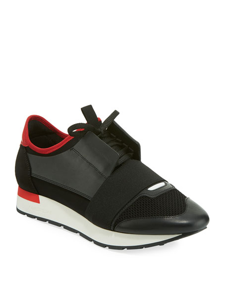 balenciaga race runners red and black