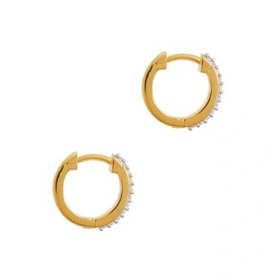 Shop Missoma Pavé Huggie 18kt Gold Vermeil Hoop Earrings