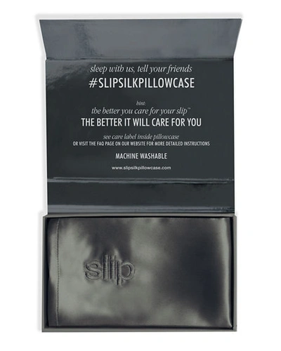 Shop Slip Silk Pure Silk Pillowcase, Queen In Charcoal