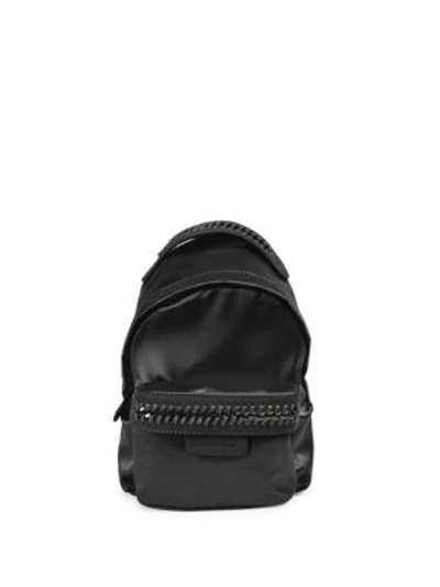 Shop Stella Mccartney Satin Mini Backpack In Black