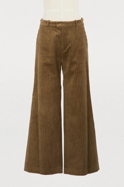 Shop Roseanna Tom Cotton Pants In Celadon