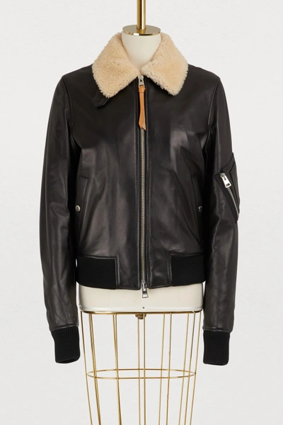 Shop Jw Anderson Shearling Bomber Jacket In Color