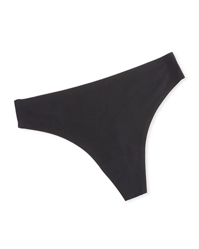 Shop Chantelle Soft Stretch Microfiber Thong In Black