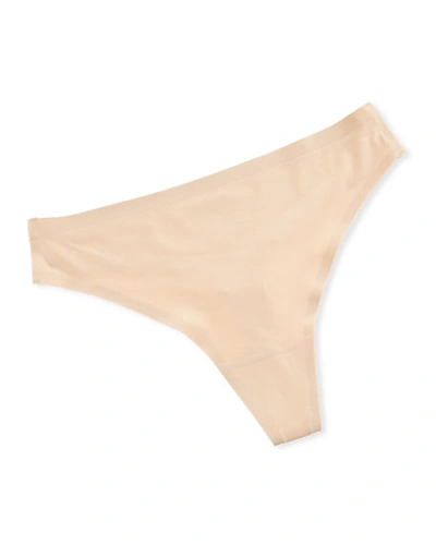 Shop Chantelle Soft Stretch Microfiber Thong In Ultra Nude