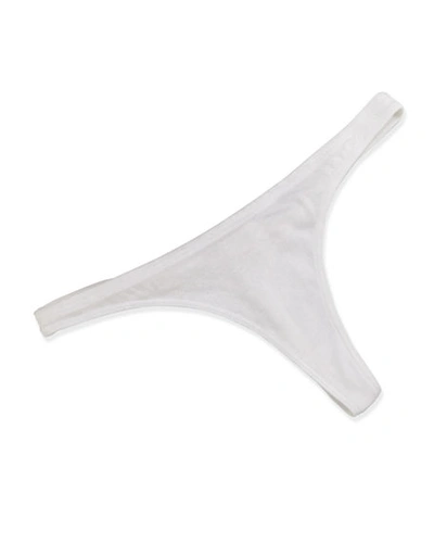 Shop Skin Organic Cotton Low-rise Thong In White
