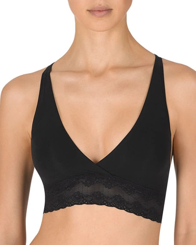 Shop Natori Bliss Perfection Wireless Racerback Maternity/nursing Bra In Black