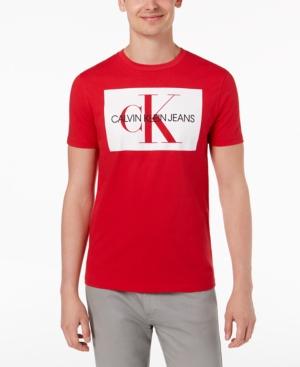 red calvin klein tshirt