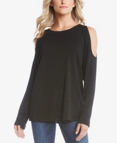 Shop Karen Kane Cold-shoulder Top In Black