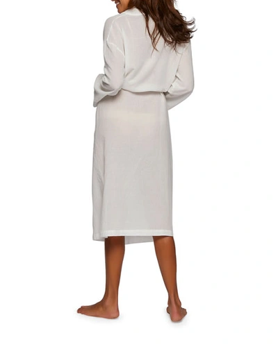 Shop Pour Les Femmes Gauzy Cotton Long Robe In White