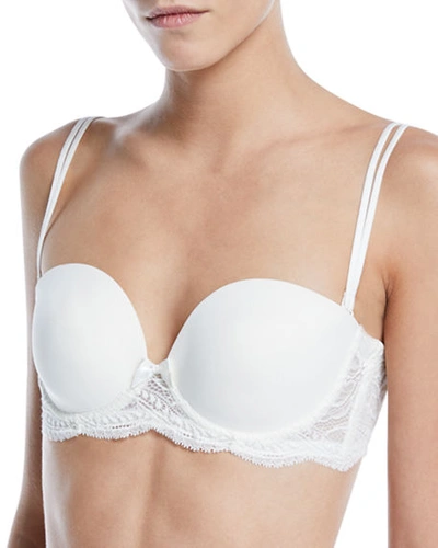 Shop Simone Perele Eden Strapless Plunge Bra In Ivory