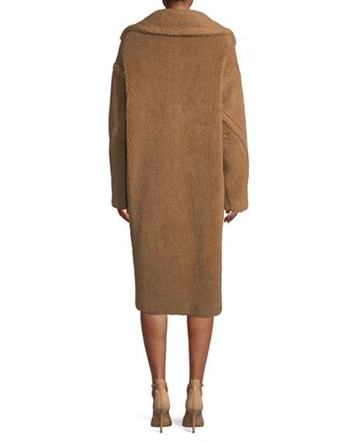 Shop Max Mara Double-breasted Camel Hair Blend Teddy Coat