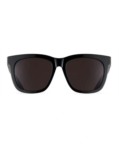 Shop Saint Laurent Sl M24k Oversize Square Acetate Sunglasses In Black