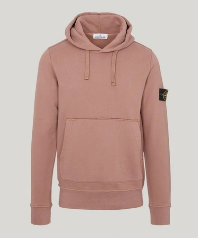 Shop Stone Island Core Hoodie In Pink