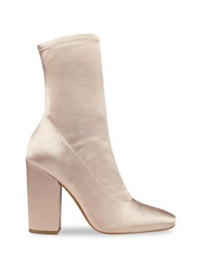Shop Kendall + Kylie Hailey Textile Booties In Light Natural