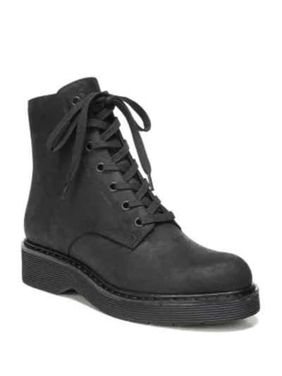 Shop Vince Monastir Straus Suede Combat Boots In Black