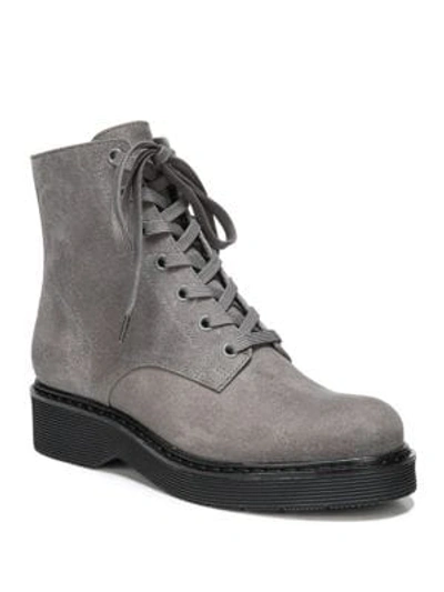 Shop Vince Monastir Straus Suede Combat Boots In Grey
