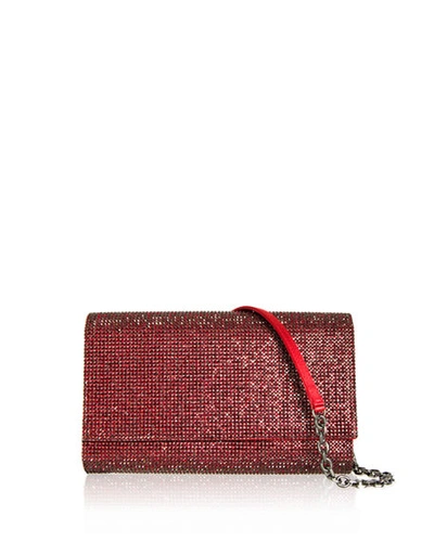 Shop Judith Leiber Fizzoni Full-beaded Clutch Bag In Red