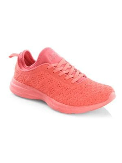 Shop Apl Athletic Propulsion Labs Women's Women's Techloom Phantom Sneakers In Fire Coral