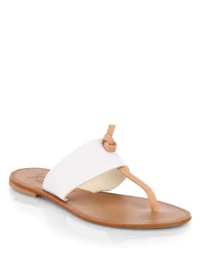 Shop Joie Nice Two-tone Leather Sandals In White
