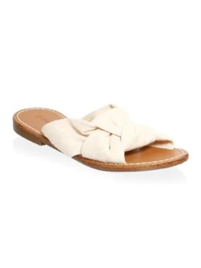 Shop Soludos Knotted Strap Slides In Blush