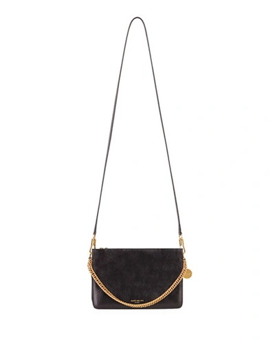 Shop Givenchy Triple Leather Crossbody Bag In Black