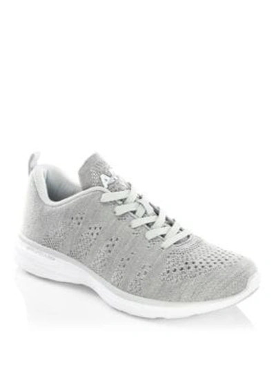Shop Apl Athletic Propulsion Labs Techloom Pro Cashmere Sneakers In White Heather Grey