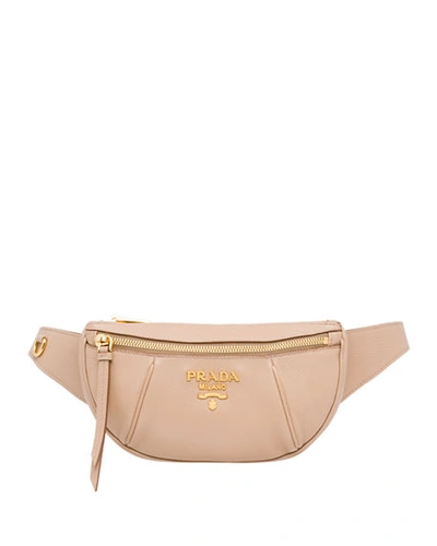 Shop Prada Daino Belt Bag In Light Pink