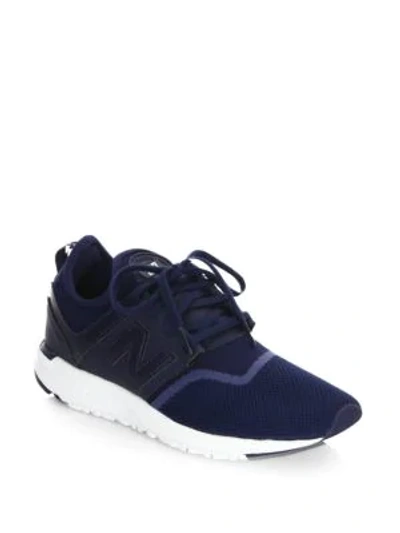 Shop New Balance 247 Knit Sneakers In Navy