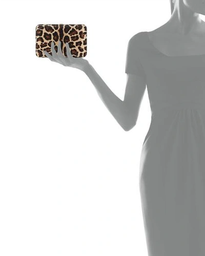 Shop Judith Leiber Seamless Leopard Crystal Clutch Bag In Multi