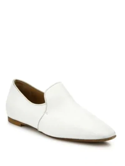 Shop The Row Alys Leather Loafers In White