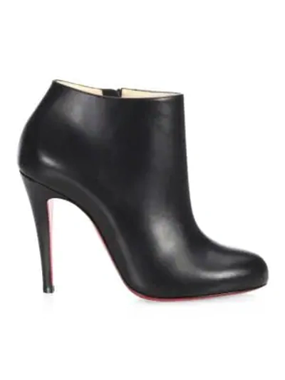 Shop Christian Louboutin Belle 100 Leather Ankle Boots In Black