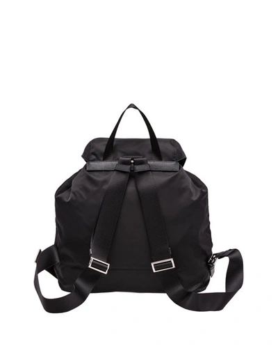 Shop Prada Vela Large Two-pocket Backpack, Black (nero) In Nero/black