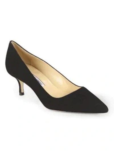 Shop Manolo Blahnik Bb 50 Suede Pumps In Black