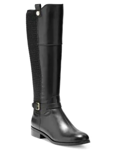 Shop Cole Haan Galina Leather Boots In Black