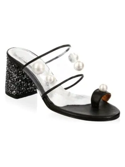 Shop Elina Linardaki Zero Gravity Toe Ring Sandals In Black