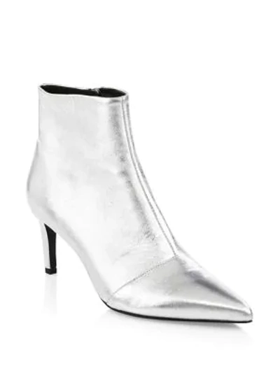 Shop Rag & Bone Women's Beha Leather Boots In Silver