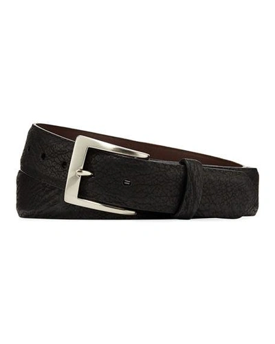 Shop W. Kleinberg Men's Sharkskin Belt In Black